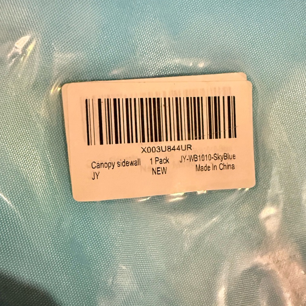 Canopy Tent Sidewall only 10x10 Sky Blue Brand New - Picture 12 of 12